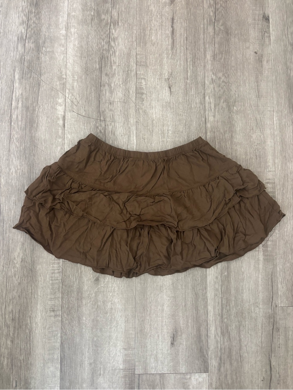 Brandy Melville Brown Tiered Mini Skirt